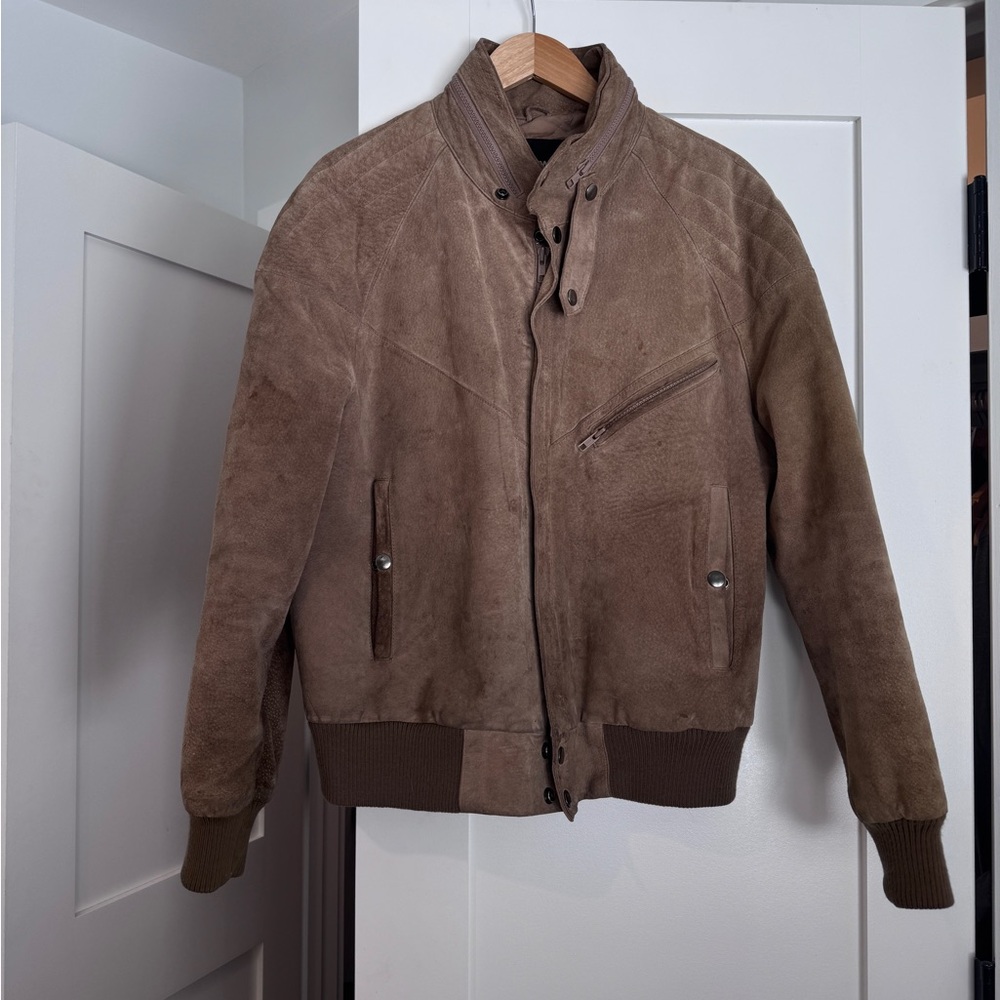 Vintage Wilson Tan Suede Bomber Jacket